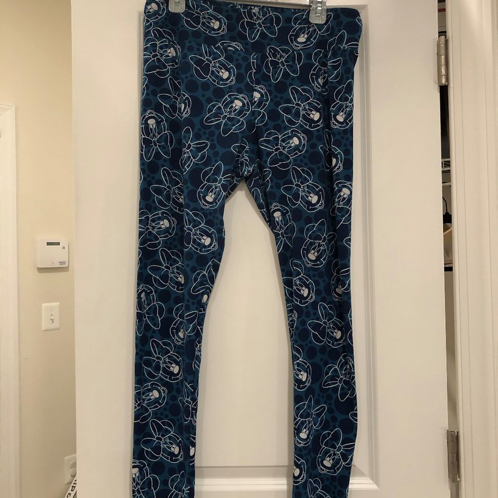 LulaRoe Minnie Blue Leggings